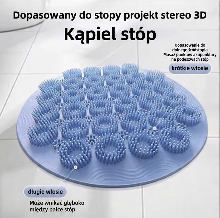 Silikonowa szczotka do masażu pleców z przyssawką Masażer stóp