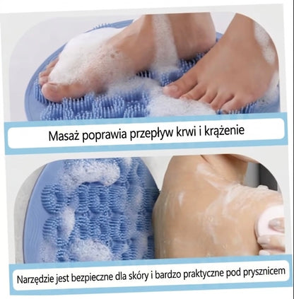 Silikonowa szczotka do masażu pleców z przyssawką Masażer stóp