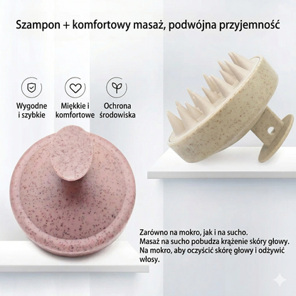 Silikonowy Aplikator do rozprowadzania szamponu. Masażer głowy do kąpieli i pielęgnacji włosów