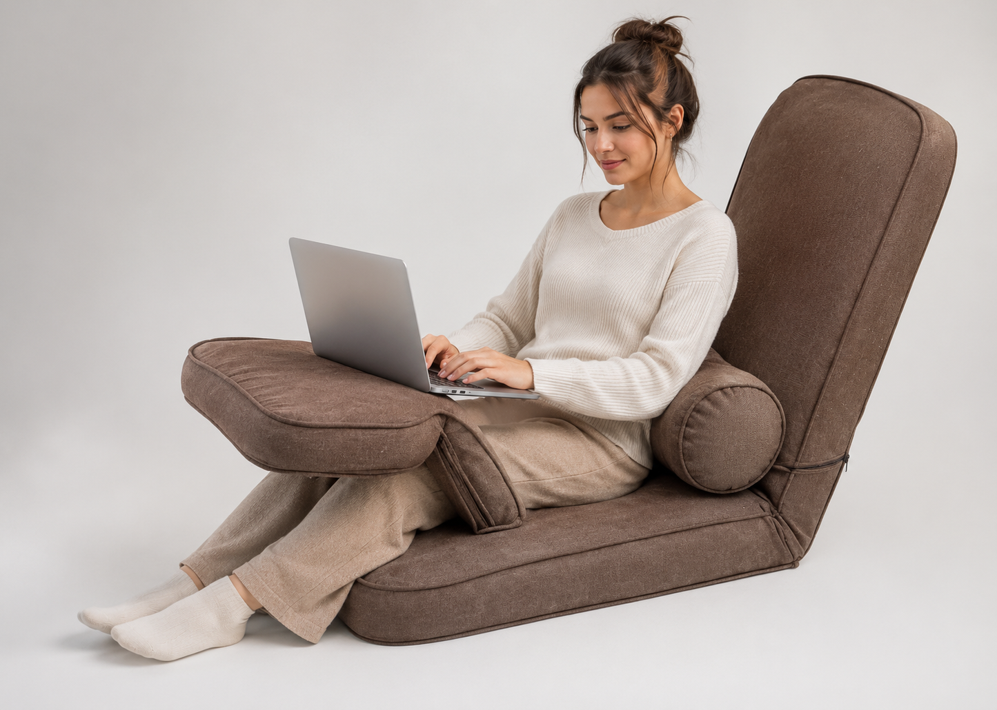 Ergonomiczna Sofa Lazydesk do pracy zdalnej i oglądania TV