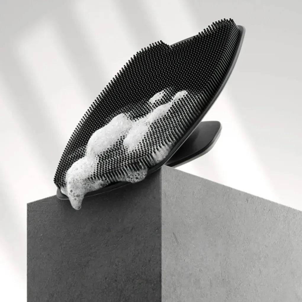 Miękka silikonowa szczotka do pilingu. Ręczny masażu ciała