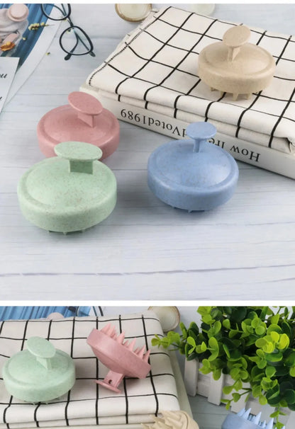 Silikonowa szczotka do rozprowadzania szamponu. Masażer głowy do kąpieli i pielęgnacji włosów