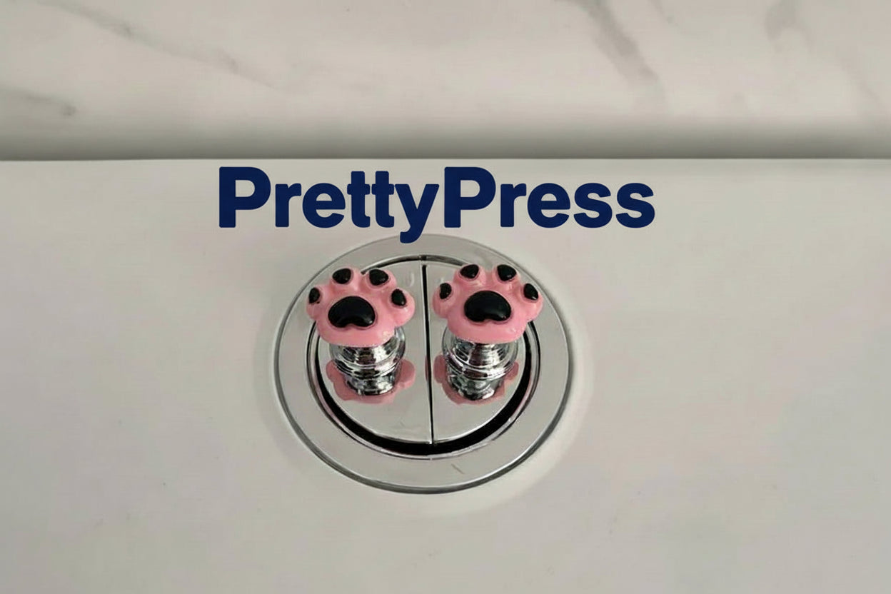 PrettyPress Nakładka ułatwiająca spłukiwanie wody Mini przyciski do toalety Ochrona tipsów