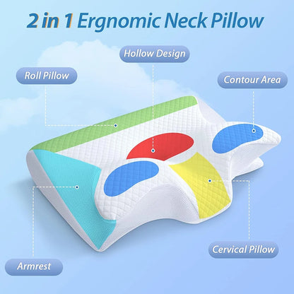 Poduszka ortopedyczna z pianki Memory, ergonomoiczna, na ból karku i szyi, profilowana, podtrzymującared Support Pillows,Neck Pillow