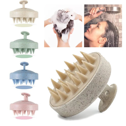 Silikonowa szczotka do rozprowadzania szamponu. Masażer głowy do kąpieli i pielęgnacji włosów