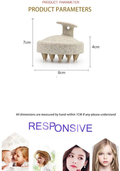 Silikonowa szczotka do rozprowadzania szamponu. Masażer głowy do kąpieli i pielęgnacji włosów