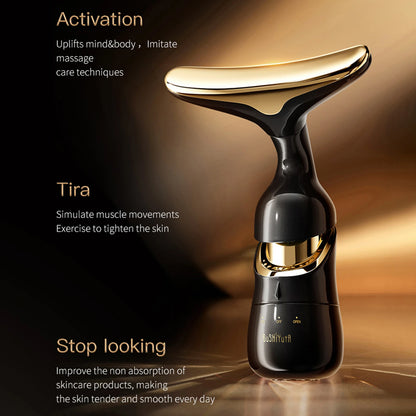 Masażer do twarzy, pielęgnacji skóry, ujędrniające i liftingujące, Masaż szyi i oczu