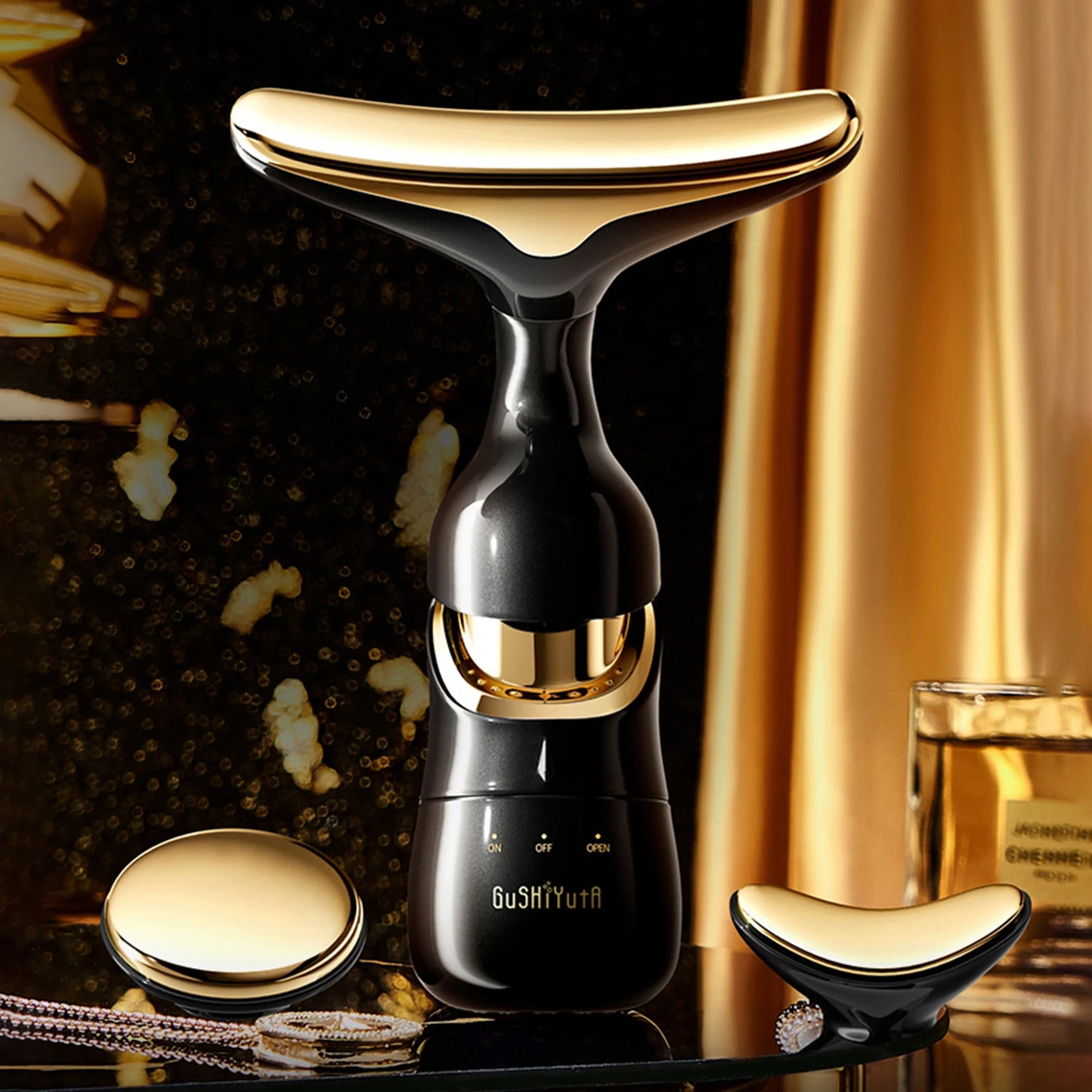 Masażer do twarzy, pielęgnacji skóry, ujędrniające i liftingujące, Masaż szyi i oczu