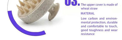 Silikonowa szczotka do rozprowadzania szamponu. Masażer głowy do kąpieli i pielęgnacji włosów