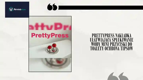 PrettyPress Nakładka ułatwiająca spłukiwanie wody Mini przyciski do toalety Ochrona tips&oacute;w by@Outfy